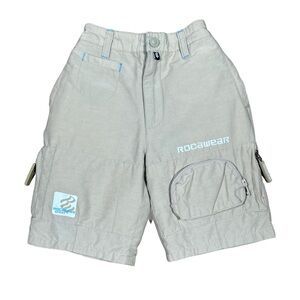 VINTAGE 90s Rocawear Baby Boys Casual Sport Khaki Utility Cargo Summer Shorts 3T